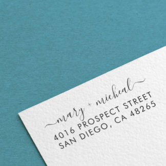 Minimalistisk Elegant för Returadress i Bröllop Självfärgande Stämpel