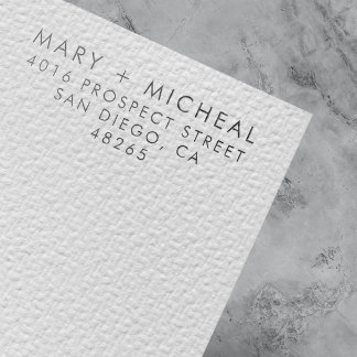 Minimalistisk Elegant för Returadress i Bröllop Självfärgande Stämpel