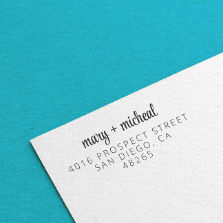 Minimalistisk Elegant för Returadress i Bröllop Självfärgande Stämpel