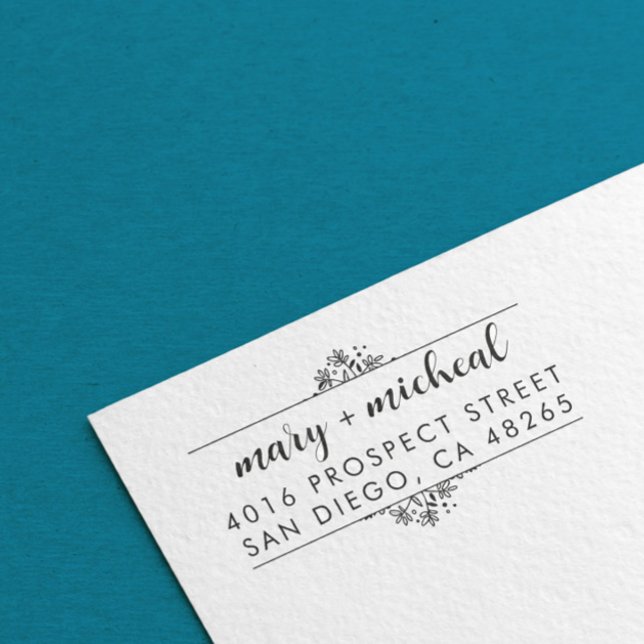 Minimalistisk Elegant för Returadress i Bröllop Självfärgande Stämpel (Skapare uppladdad)