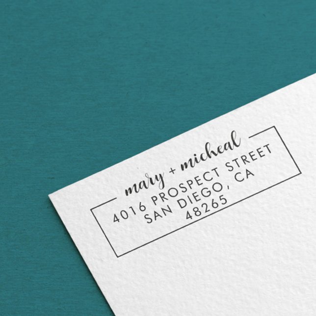 Minimalistisk Elegant för Returadress i Bröllop Självfärgande Stämpel (Skapare uppladdad)