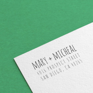 Minimalistisk Elegant för Returadress i Bröllop Stämpel