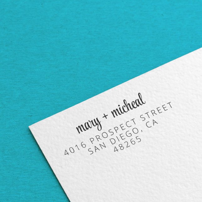 Minimalistisk Elegant för Returadress i Bröllop Stämpel (Skapare uppladdad)