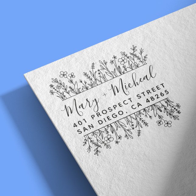 Minimalistisk Elegant för Returadress i Bröllop Stämpel (Skapare uppladdad)