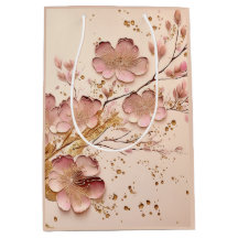 Minimalistisk Elegant för rosa och Guld Blommigt