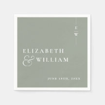 Minimalistisk Elegant för Sage Grönt Monogram Bröl