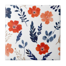 Minimalistisk Elegant för vattenfärg i Blommönstre