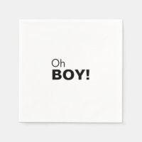 Minimalistisk Elegant Formel Oh Boy Baby Shower