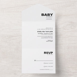 Minimalistisk Elegant - formell babyvisningsprogra