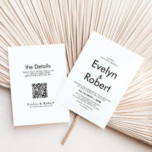 Minimalistisk Elegant Formell Bakåt och Framåt Brö Inbjudningar