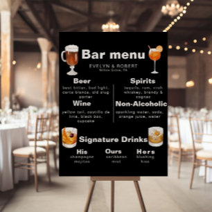 Minimalistisk Elegant Formell Black Bröllop Pub Me Poster