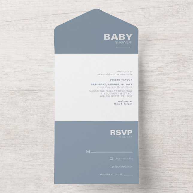 Minimalistisk Elegant - formell blått babyskor (Insida)