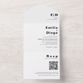 Minimalistisk Elegant Formell Boda Bröllop