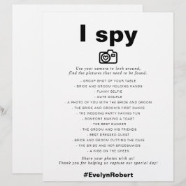 Minimalistisk Elegant Formell I Spy Bröllop-spel