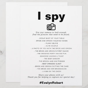 Minimalistisk Elegant Formell I Spy Bröllop-spel
