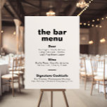 Minimalistisk Elegant Formell Menu Poste för Bröll Poster<br><div class="desc">Denna minimalistiska elegant,  den formella bröllop pub-menyn,  poster perfekten för ett nordligt bröllop. Utformningen har ett vackert teckensnitt för att försköna evenemanget.</div>