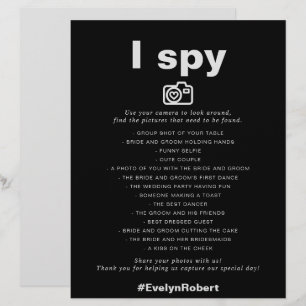 Minimalistisk Elegant Formell svart I Spy Bröllop-