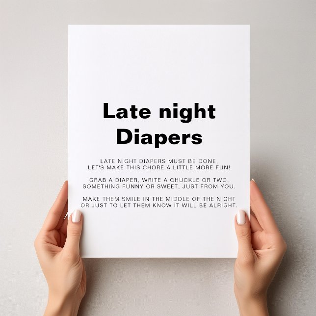 Minimalistisk Elegant Formella sena nattblöjor Poster (Skapare uppladdad)