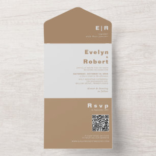 Minimalistisk Elegant Formellt brunt Bröllop allt