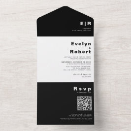 Minimalistisk Elegant Formellt svart Bröllop allt 