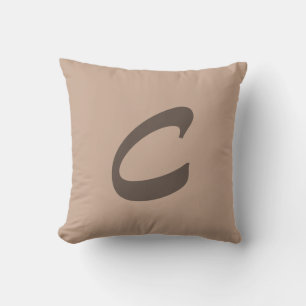Minimalistisk Elegant - första Brev-monogram Kudde