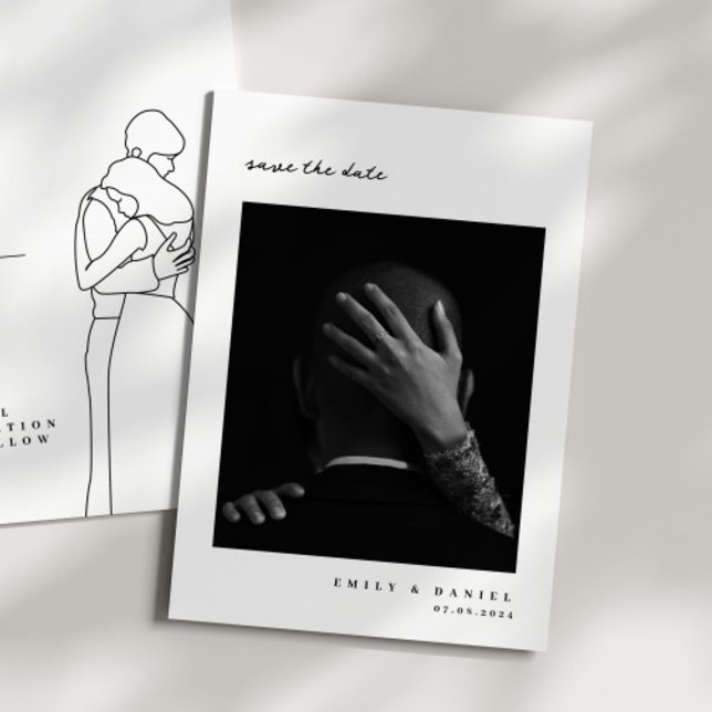 Minimalistisk Elegant Foto Spara datum Inbjudan (Skapare uppladdad)