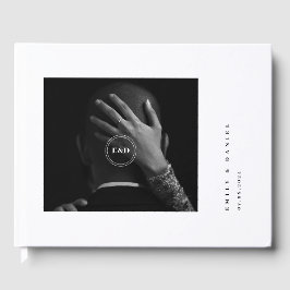 Minimalistisk Elegant Foto Spara datum Inbjudan Gästböcker
