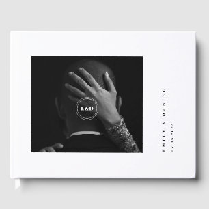 Minimalistisk Elegant Foto Spara datum Inbjudan Gästböcker