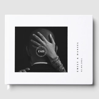 Minimalistisk Elegant Foto Spara datum Inbjudan Gästböcker