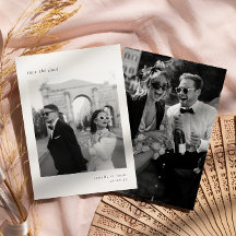 Minimalistisk Elegant Foto Spara datum