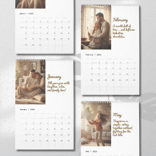Minimalistisk Elegant Fotocitatkalender 2026 Kalender