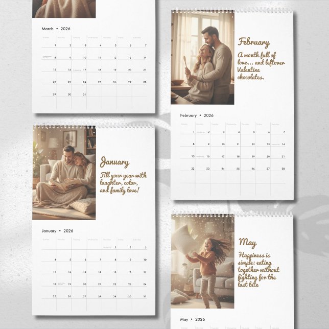 Minimalistisk Elegant Fotocitatkalender 2026 Kalender (Skapare uppladdad)