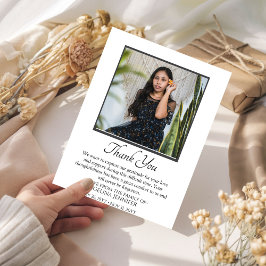 Minimalistisk Elegant Funeral Sympathy Memorial Ph Tack Kort