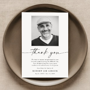 Minimalistisk Elegant Funeral Sympathy Memorial Ph Tack Kort