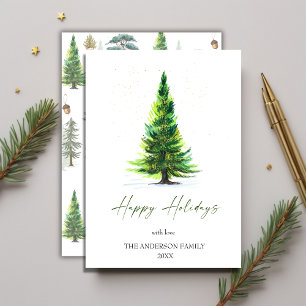 Minimalistisk Elegant Gräs-jul Hälsning Ho Julkort