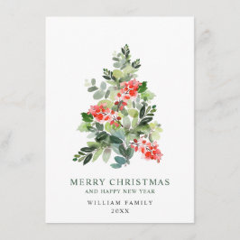 Minimalistisk Elegant Gräs-jul Hälsning Julkort