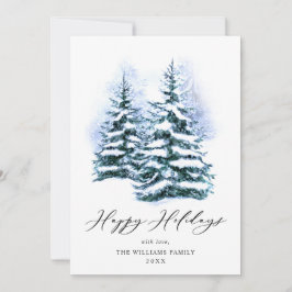 Minimalistisk Elegant Gräs-jul Hälsning Julkort