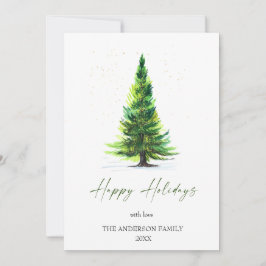 Minimalistisk Elegant Gräs-jul Hälsning Julkort