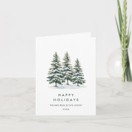 Minimalistisk Elegant Gräs-julbolag Helgkort