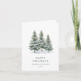 Minimalistisk Elegant Gräs-julbolag Helgkort