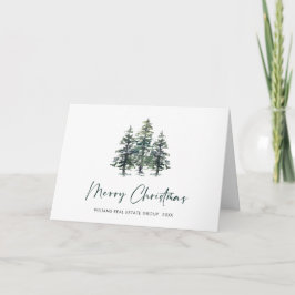 Minimalistisk Elegant Gräs-julbolag Helgkort