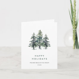 Minimalistisk Elegant Gräs-julbolag Helgkort