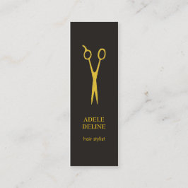Minimalistisk Elegant Grått Guld Hair Stylist Mini Visitkort
