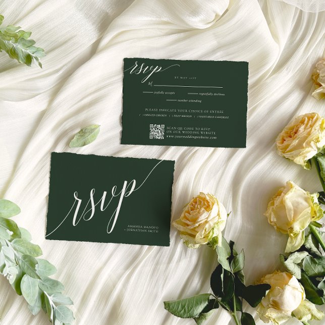 Minimalistisk Elegant Grönt Sage Bröllop OSA Kort (Skapare uppladdad)