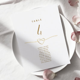 Minimalistisk Elegant Guld Bröllopsplatskarta