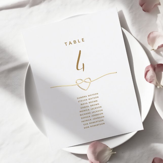 Minimalistisk Elegant Guld Bröllopsplatskarta (Skapare uppladdad)