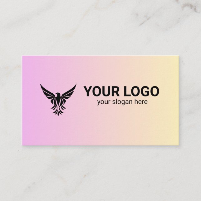 Minimalistisk Elegant Guld Gradient Geometrisk Lin Visitkort (Framsida)