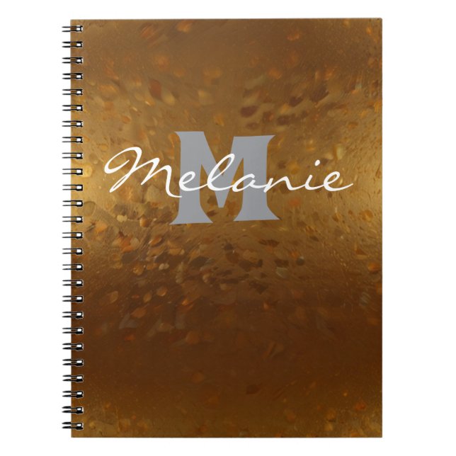 Minimalistisk Elegant Guldnotisbok Anteckningsbok (Framsidan)