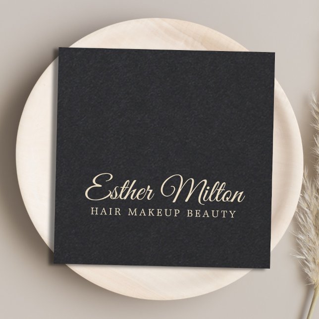 Minimalistisk Elegant Handwrite Typsnitt Beauty Fyrkantigt Visitkort (Skapare uppladdad)