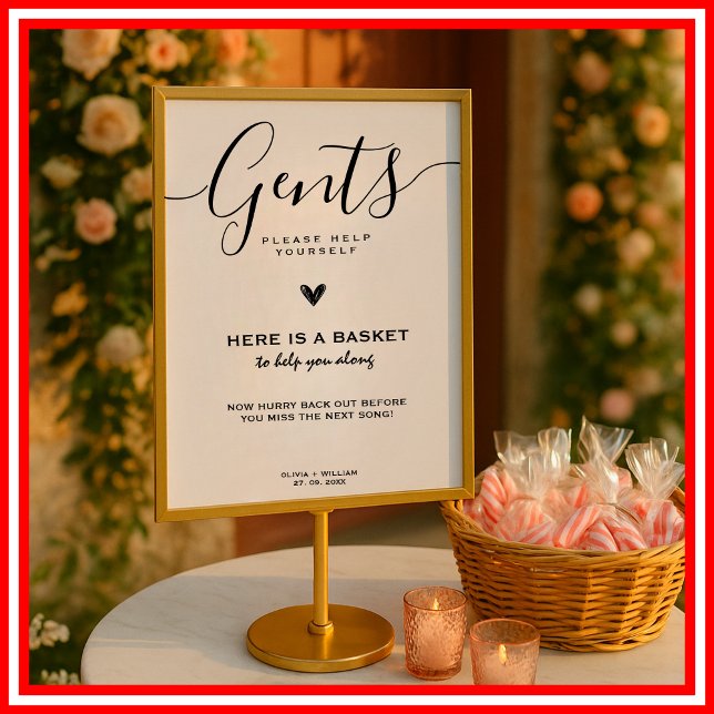 Minimalistisk Elegant i Bröllop Bathroom-tecken Poster (Skapare uppladdad)